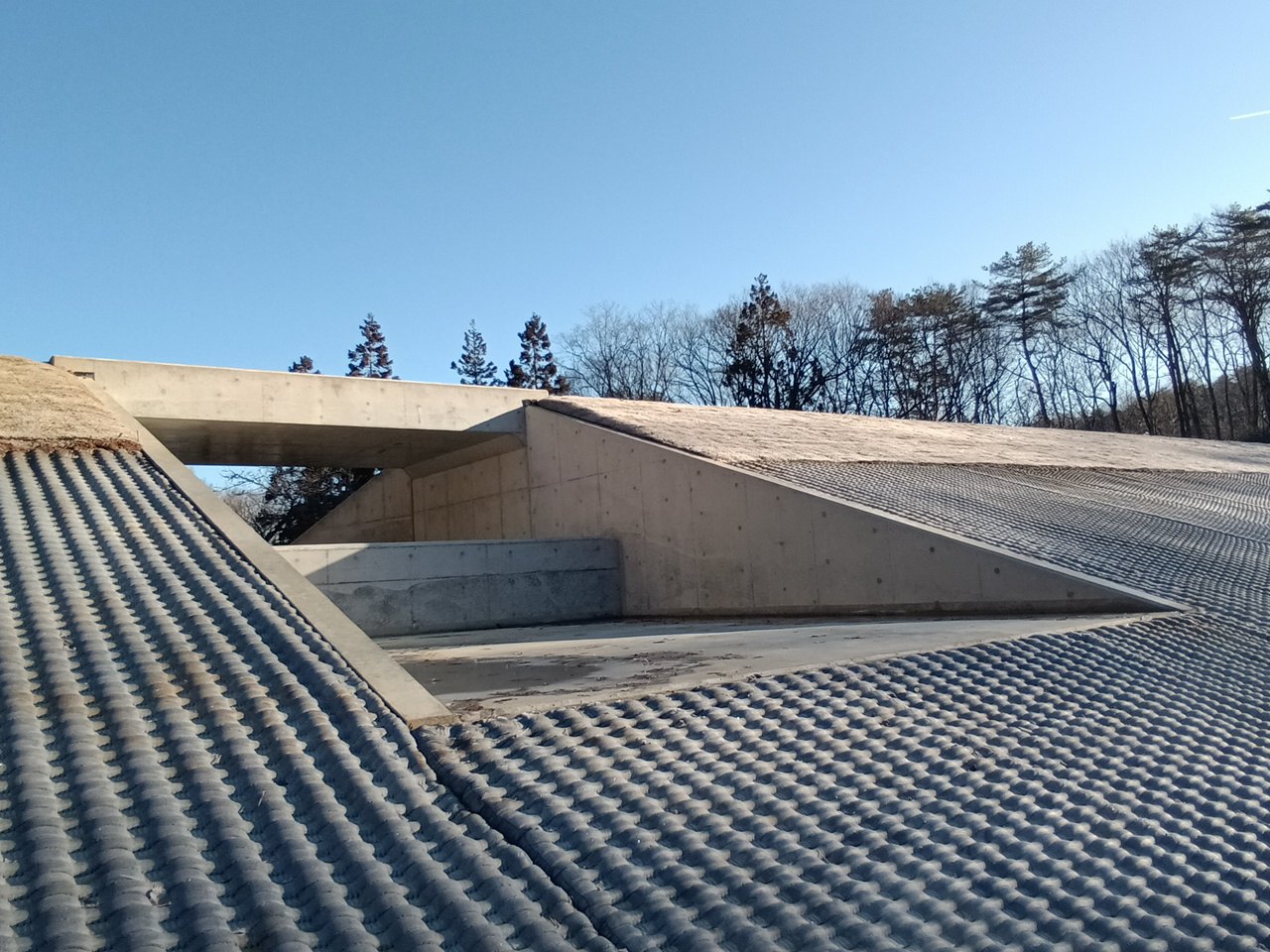 ため池整備工事-布製型枠（会津美里町）